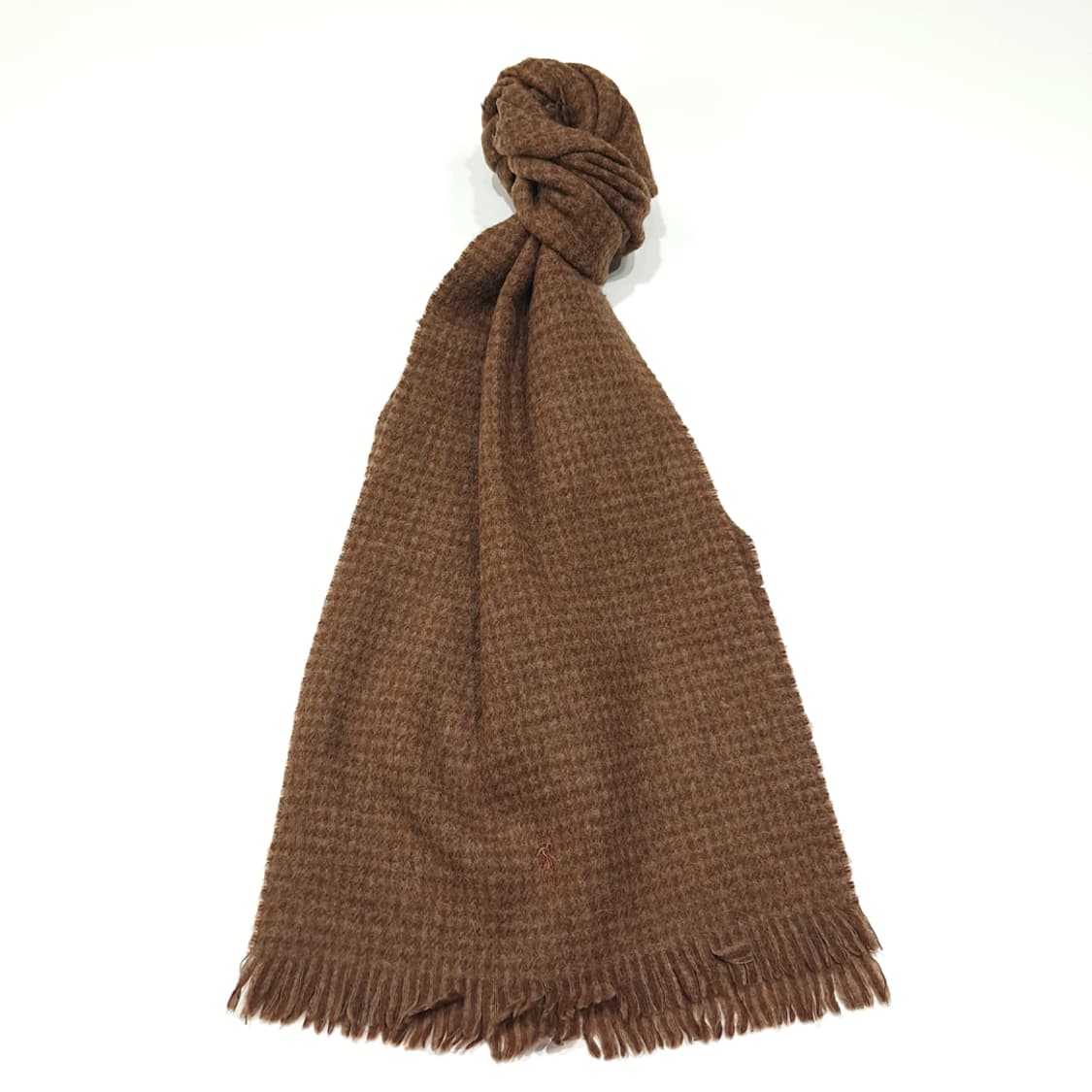 MX529 폴로 90s 스코틀랜드판 램스울 하운즈투스 브라운 머플러 목 상품이미지1