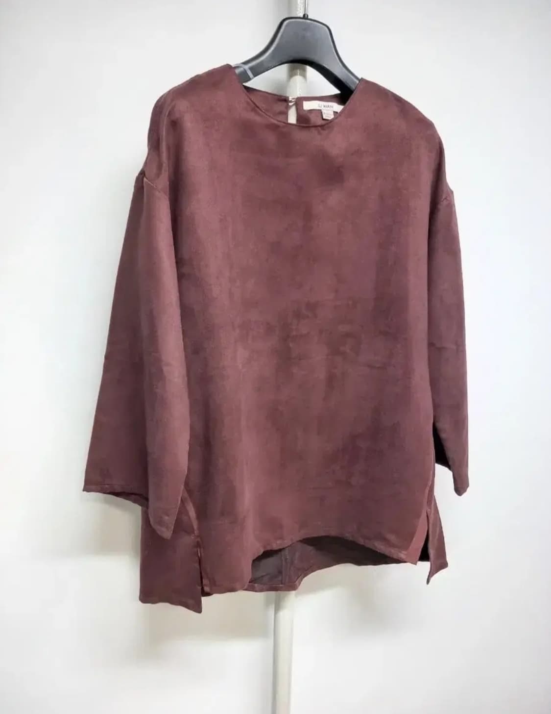 새 SJ WANI 깍은스웨이드 춘추 블라우스 66.77 상품이미지3