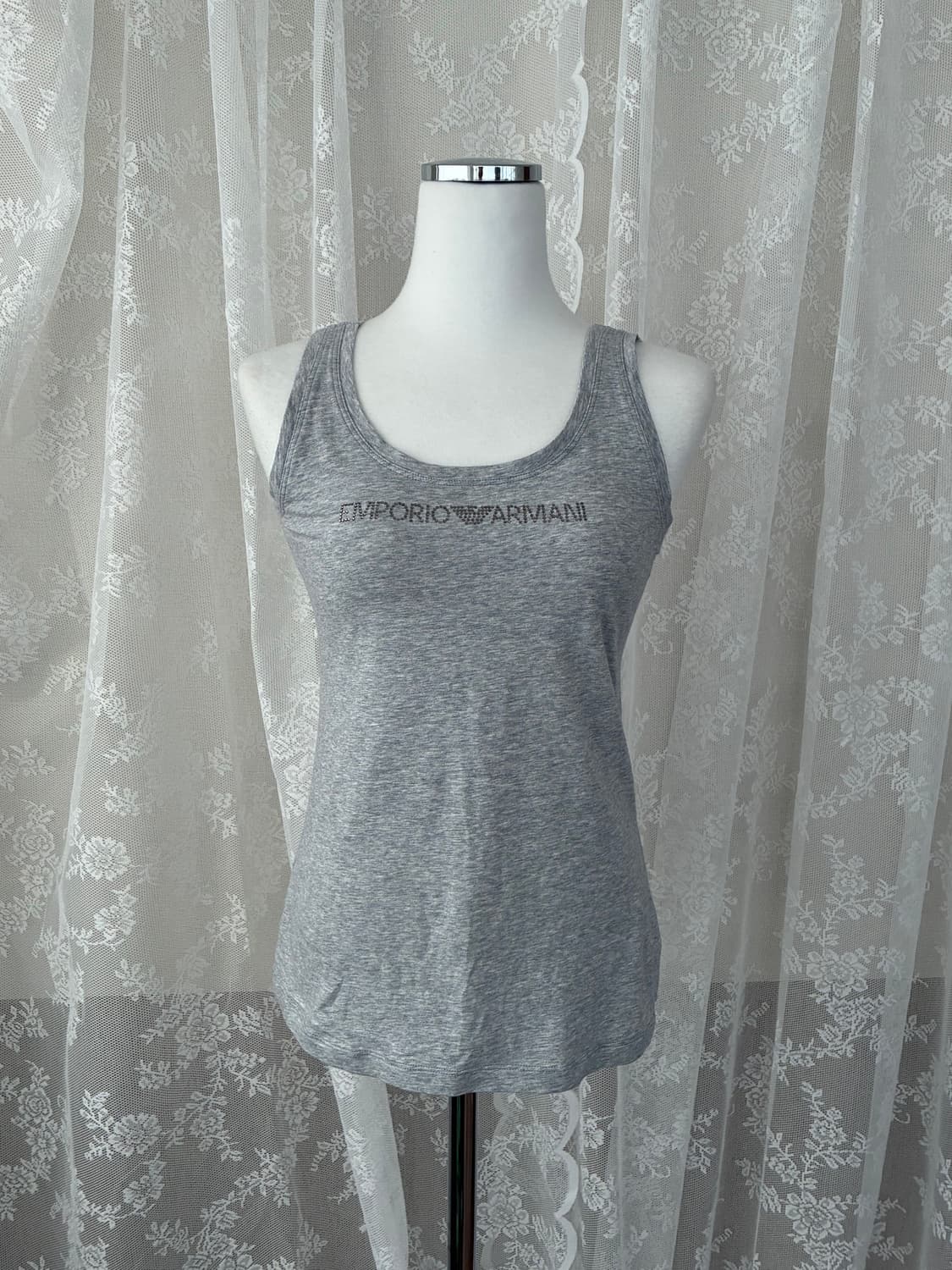 S) 엠포리오 아르마니 큐빅 탱크 탑 나시 그레이 상품이미지1
