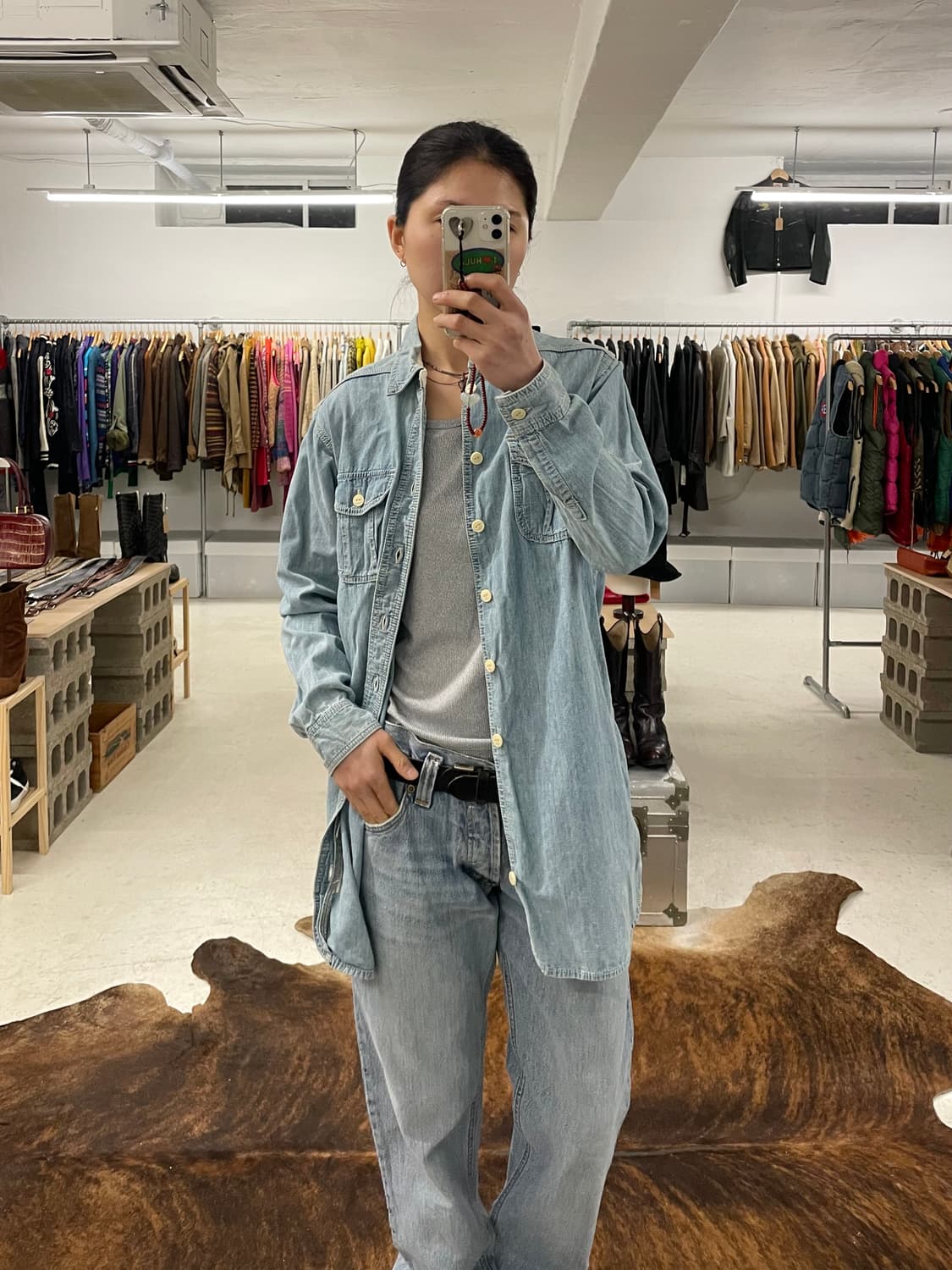 BEAMS BOY denim shirt onepiece 상품이미지1