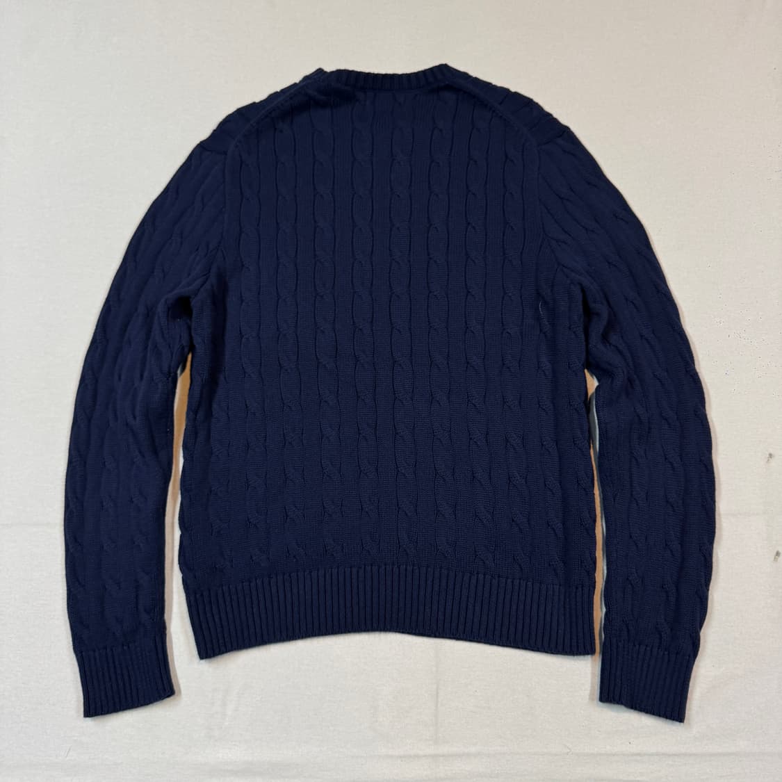 L) 폴로 랄프로렌 케이블 꽈배기 라운드넥 니트 네이비 P77 상품이미지6