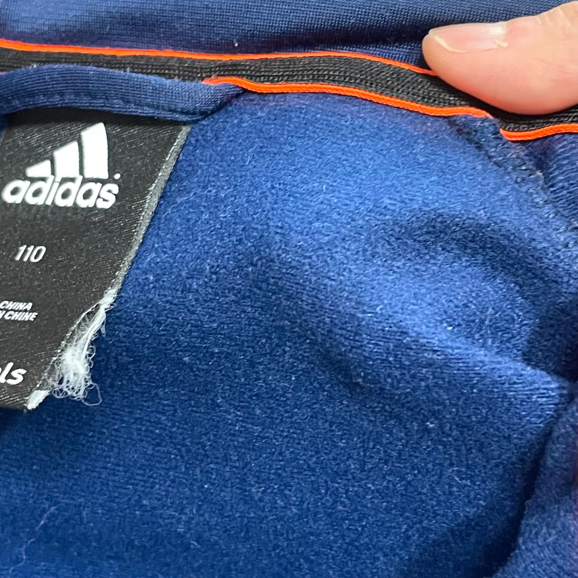 아디다스 삼각로고 네이비 기모 집업 져지 자켓 남성110 상품이미지4