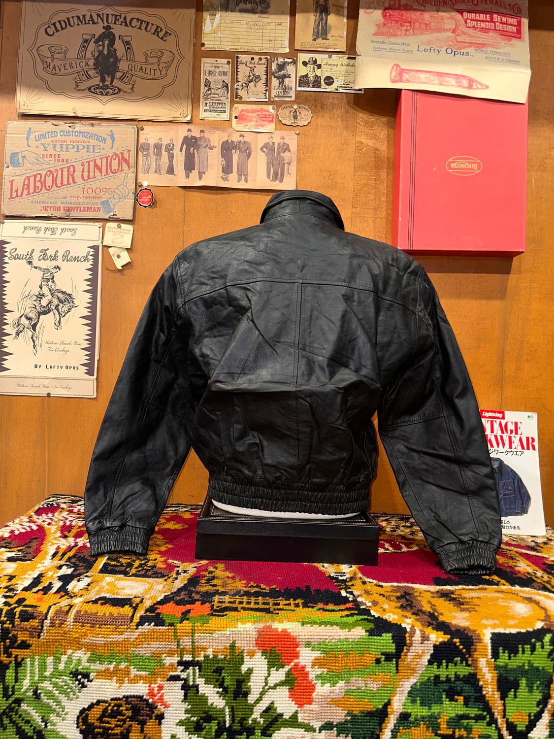 ( L-XL ) 봄버자켓 푸퍼자켓 레더자켓 항공점퍼 빈티지가죽자켓 상품이미지4