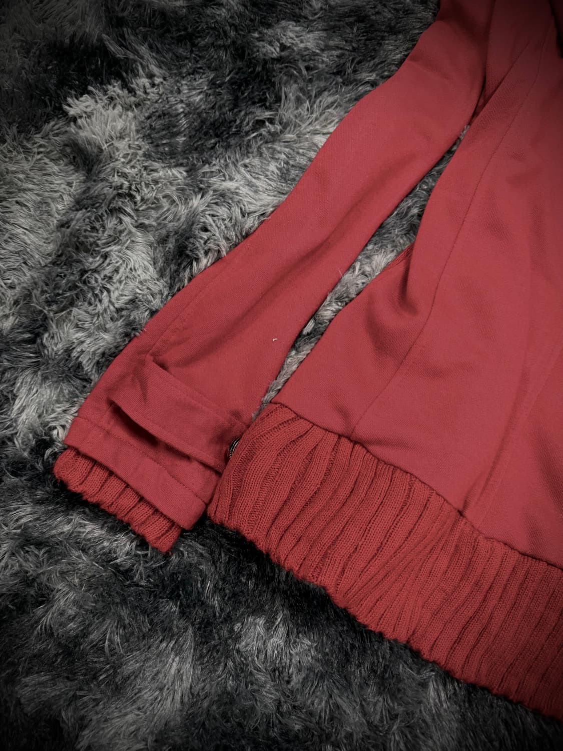 Cecil McBee 레드 Y2K 은장단추 후드집업 상품이미지7