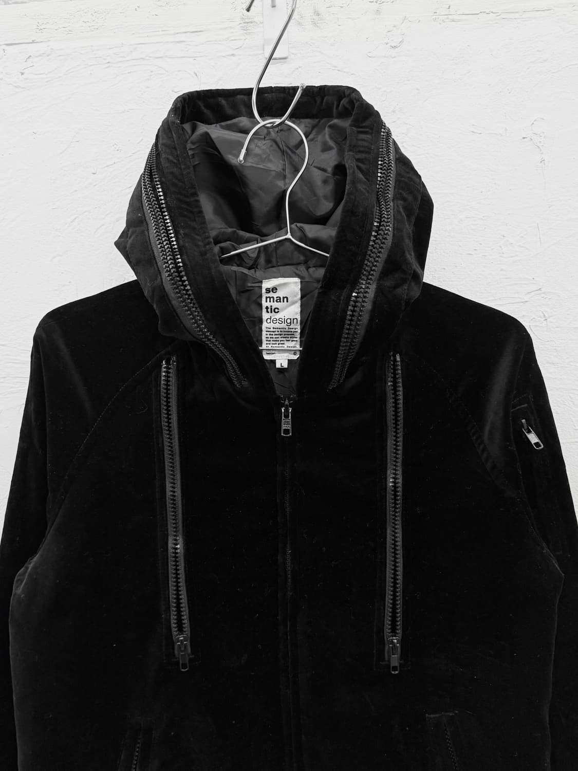 semantic design 벨루어 지퍼 자켓 상품이미지2