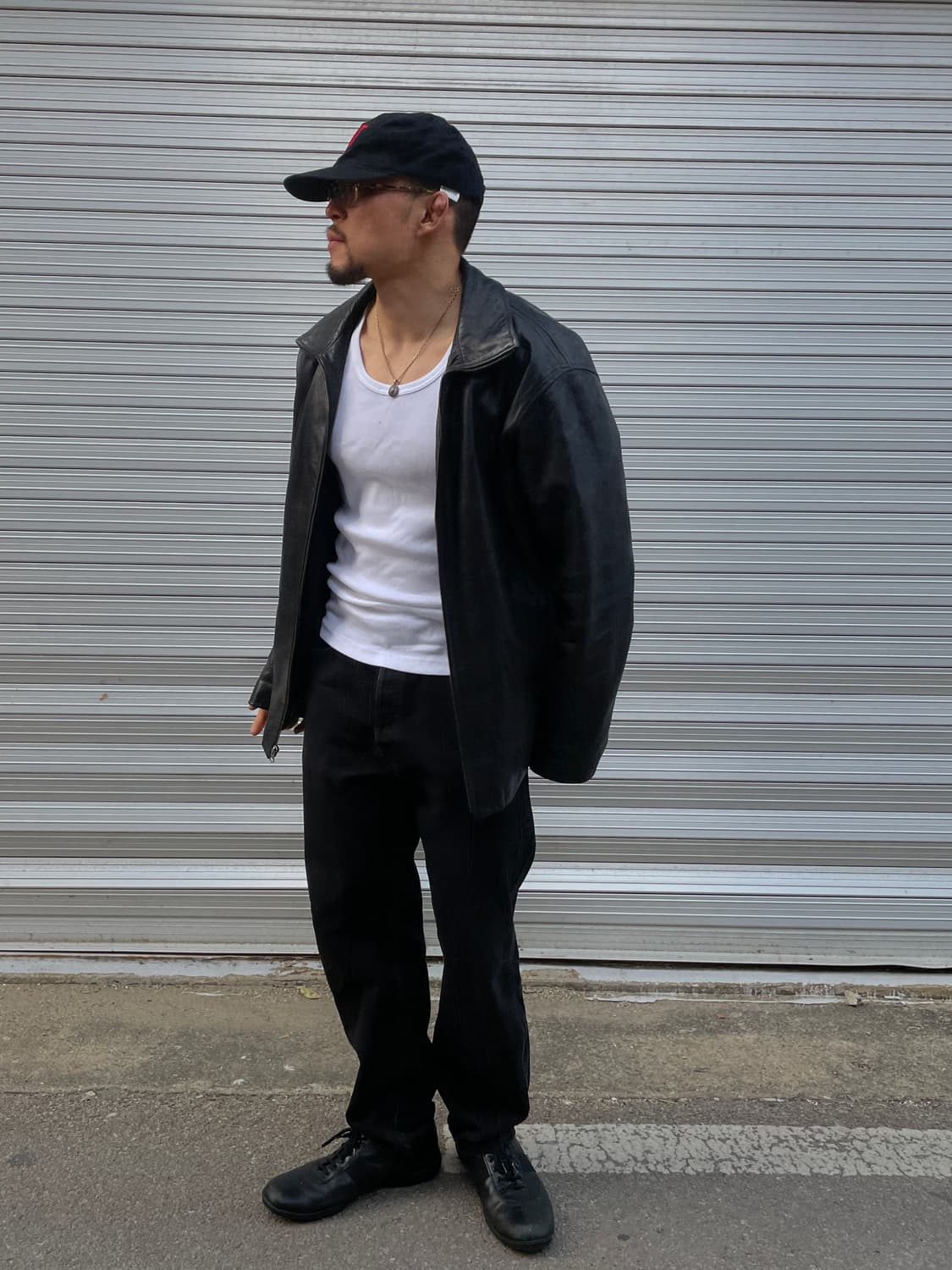 90-00s Old Gap Black Leather Full zip 상품이미지3