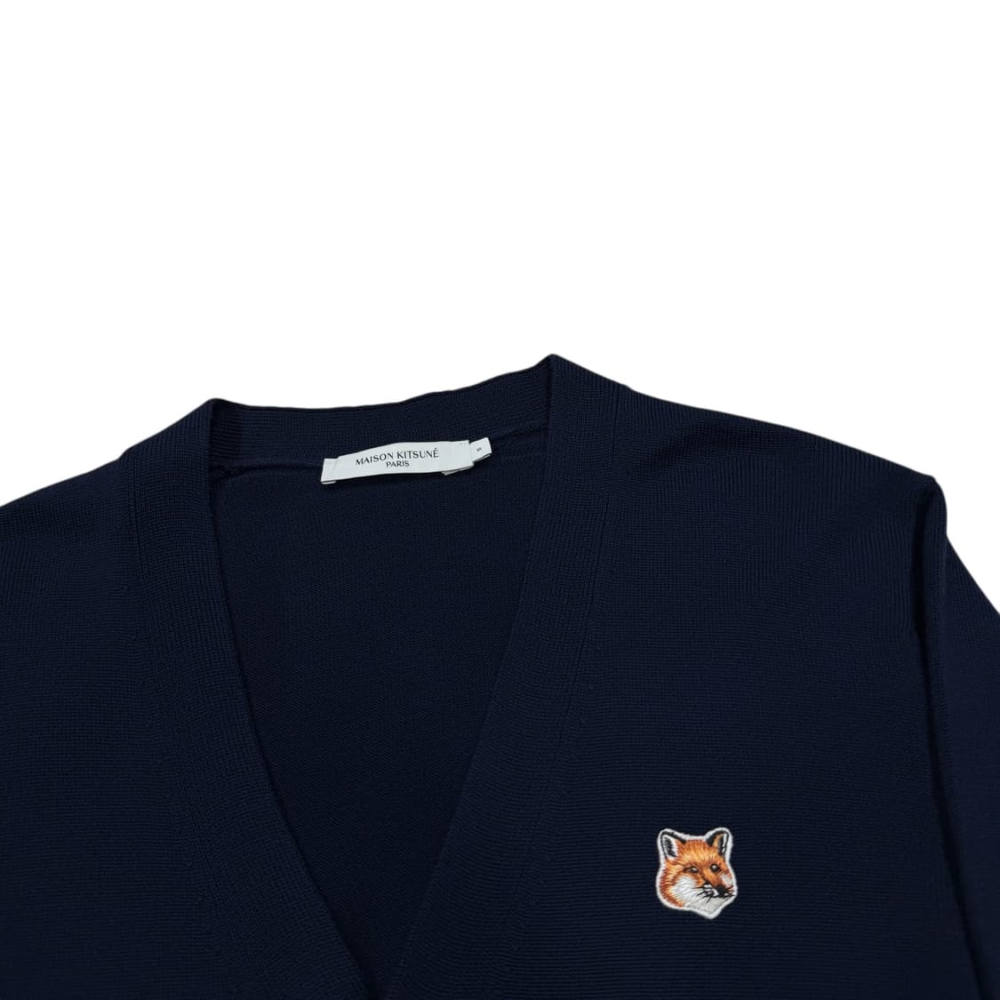 메종키츠네 폭스 헤드패치 로고 모 가디건 네이비 S 상품이미지2