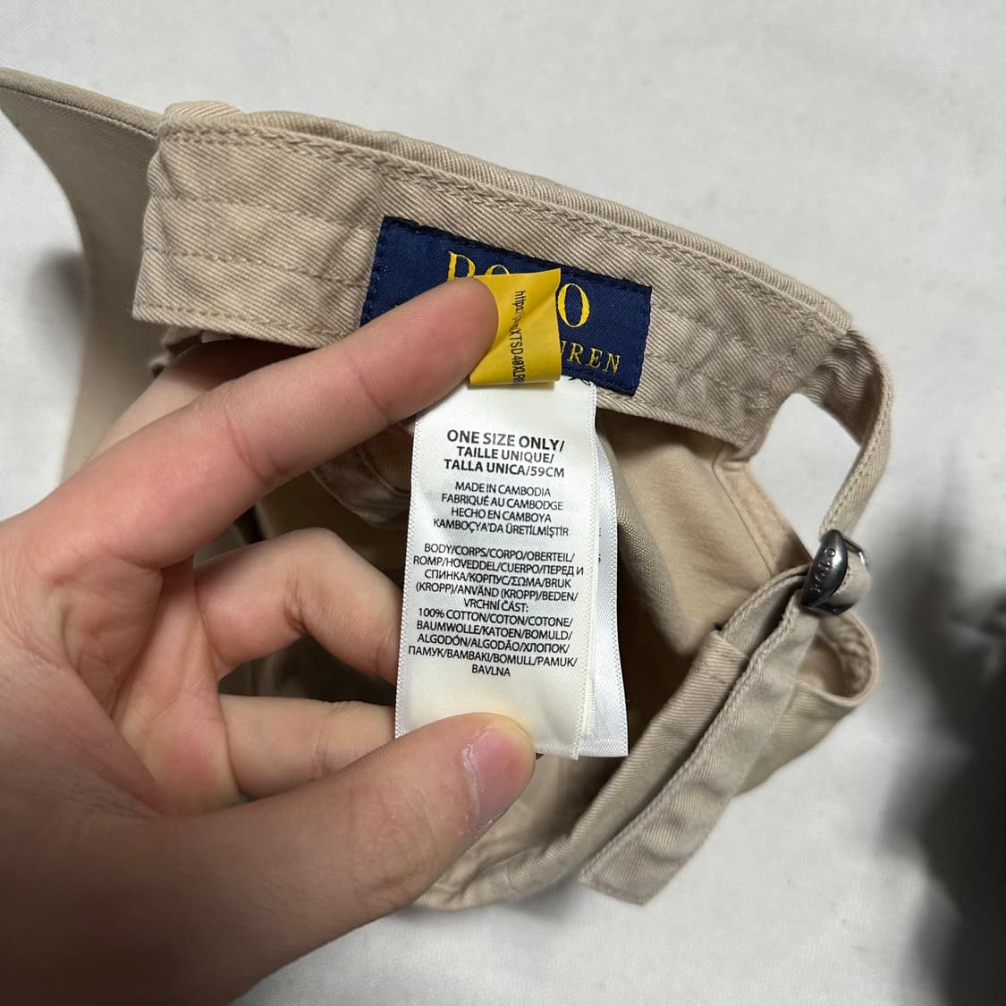 Polo Ralph Lauren 정품 인증 베이지 캡 모자 상품이미지4