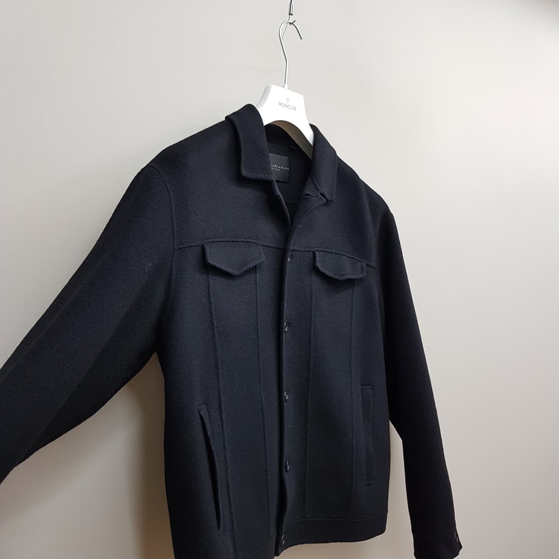 DKNY 울 블렌드 블랙 셔츠 자켓 M사이즈 상품이미지3