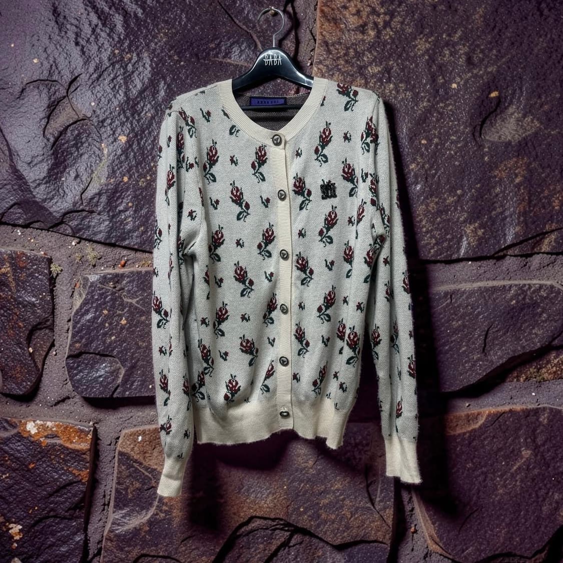 안나수이(Anna Sui) 빈티지 로즈 패턴 가디건 상품이미지1