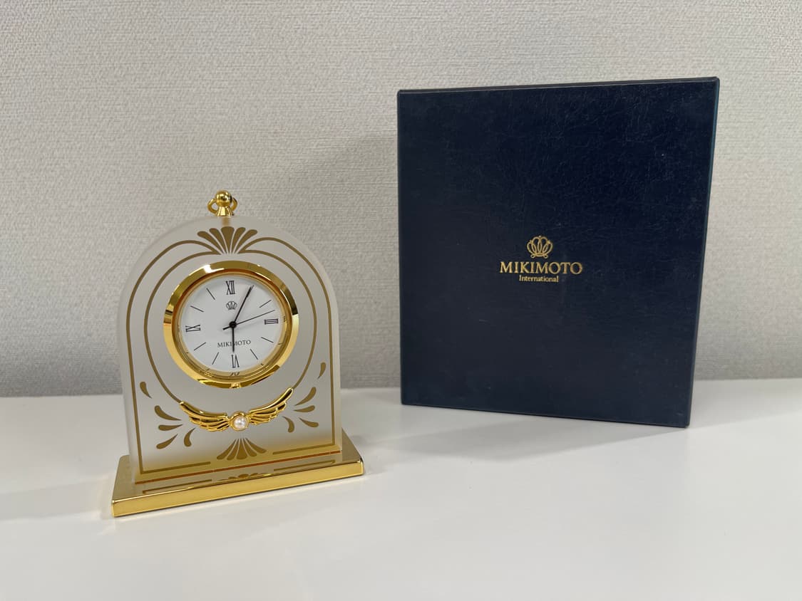 미키모토 펄 진주 아치형 탁상시계 MIKIMOTO 5번 상품이미지1