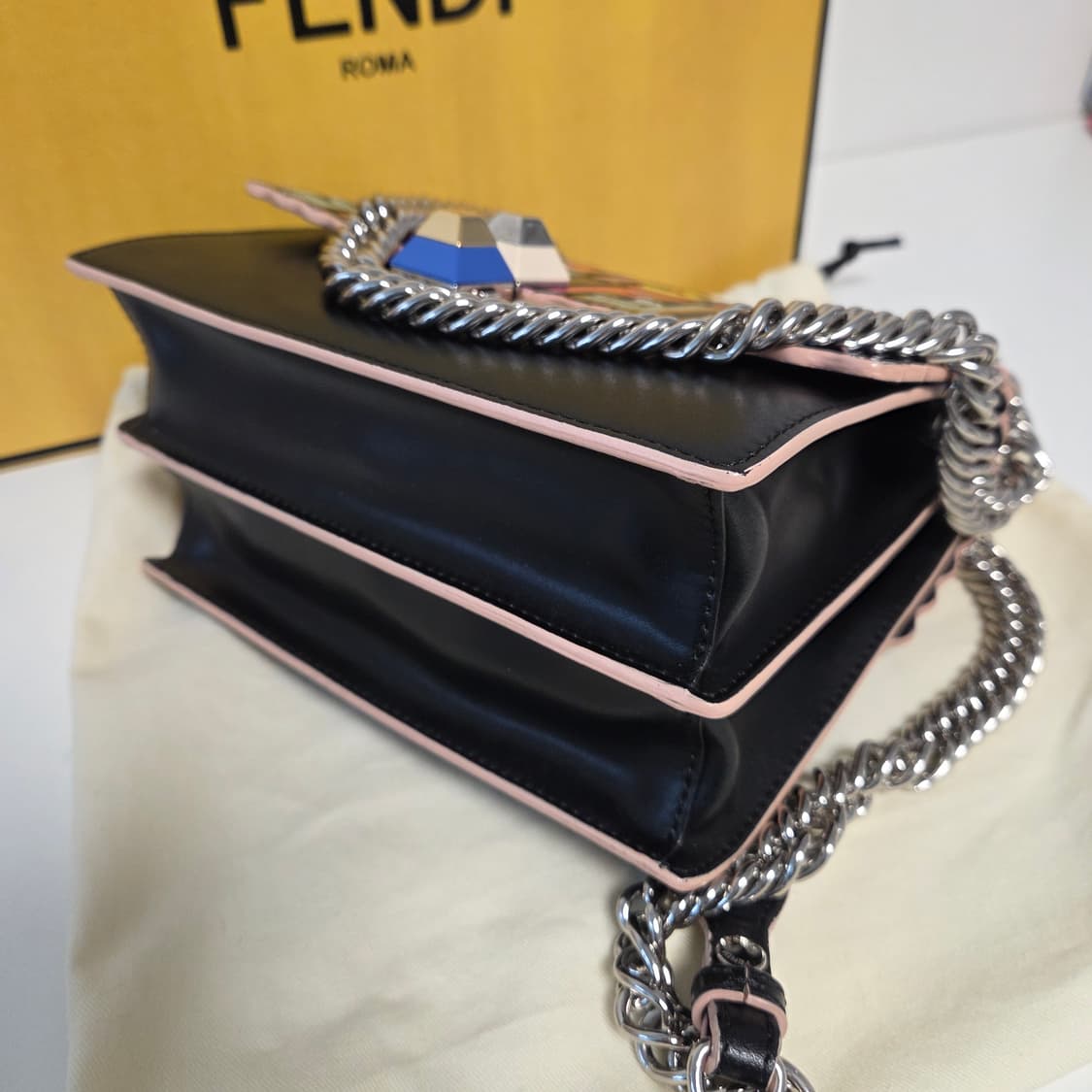 FENDI 펜디 정품 캔아이 멀티에프 은장 체인백 스몰 숄더백 크로스백 상품이미지5