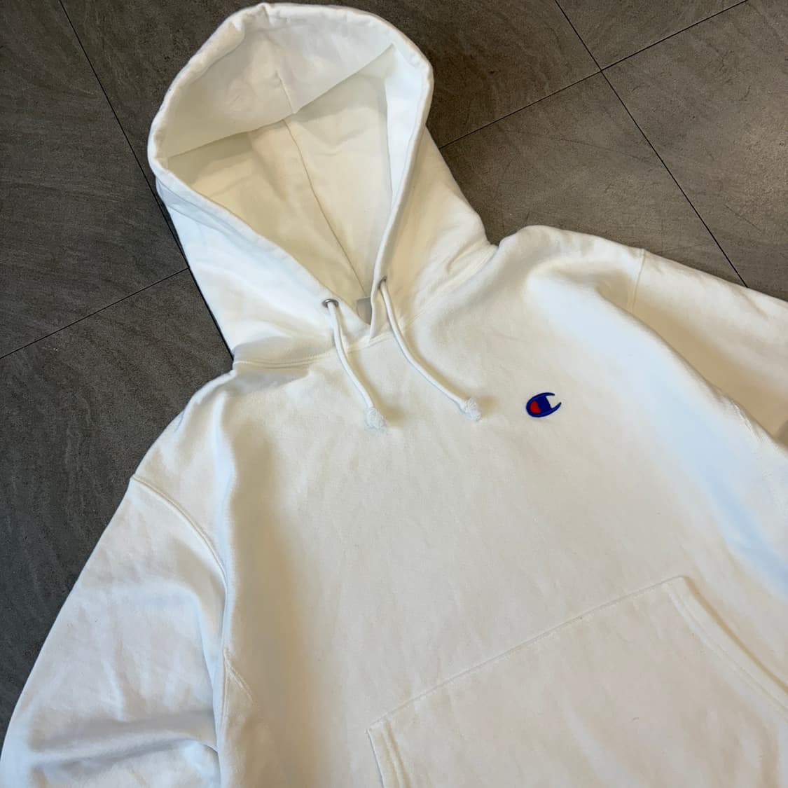 챔피온 정품 리버스위브 화이트 후드티 상품이미지2