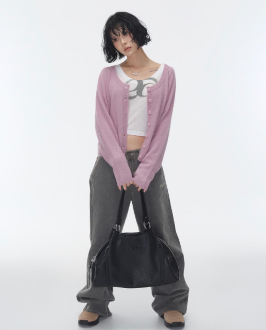 애즈온 보니타 빅백 블랙 판매 상품이미지3