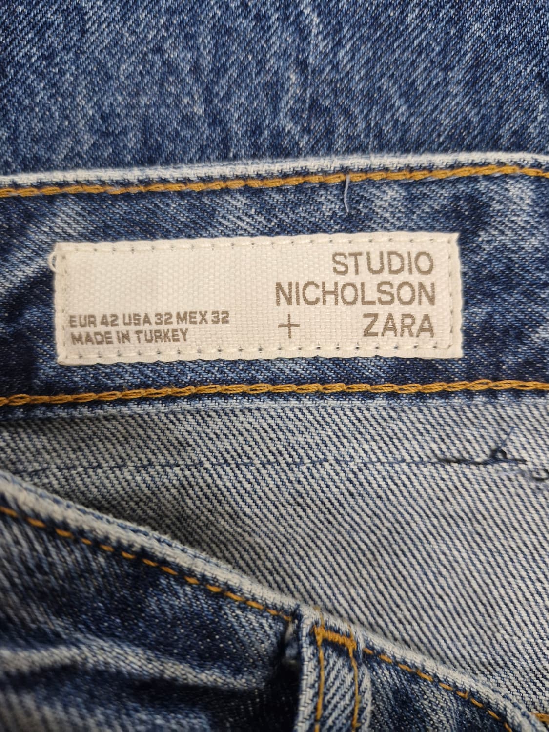 자라 x 스튜디오니콜슨 와이드 레그 진 블루 상품이미지5