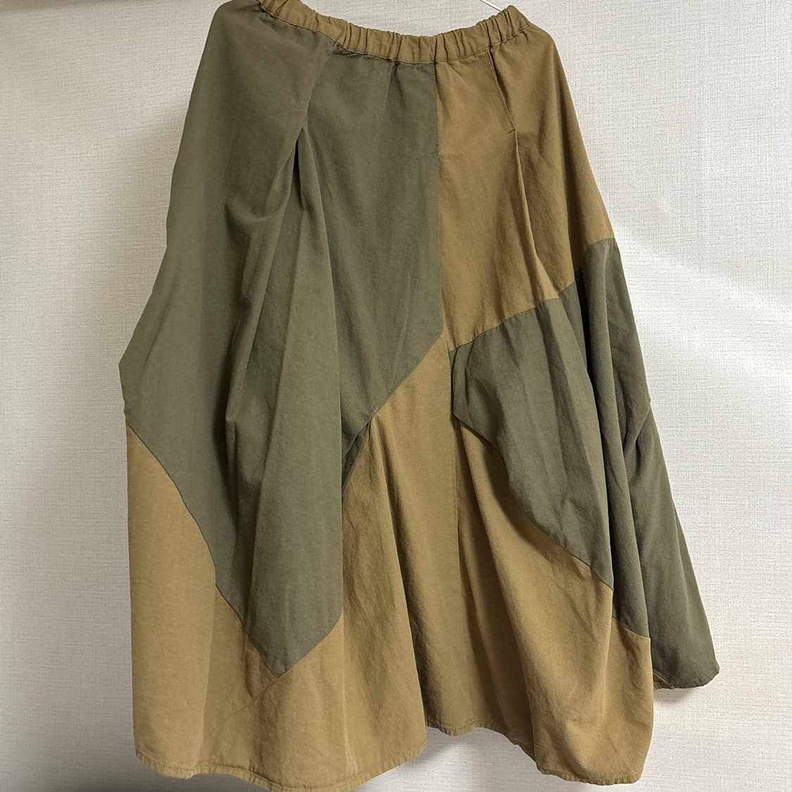 지구샵 지구네 빈티지 카키색 카고 롱스커트 상품이미지3