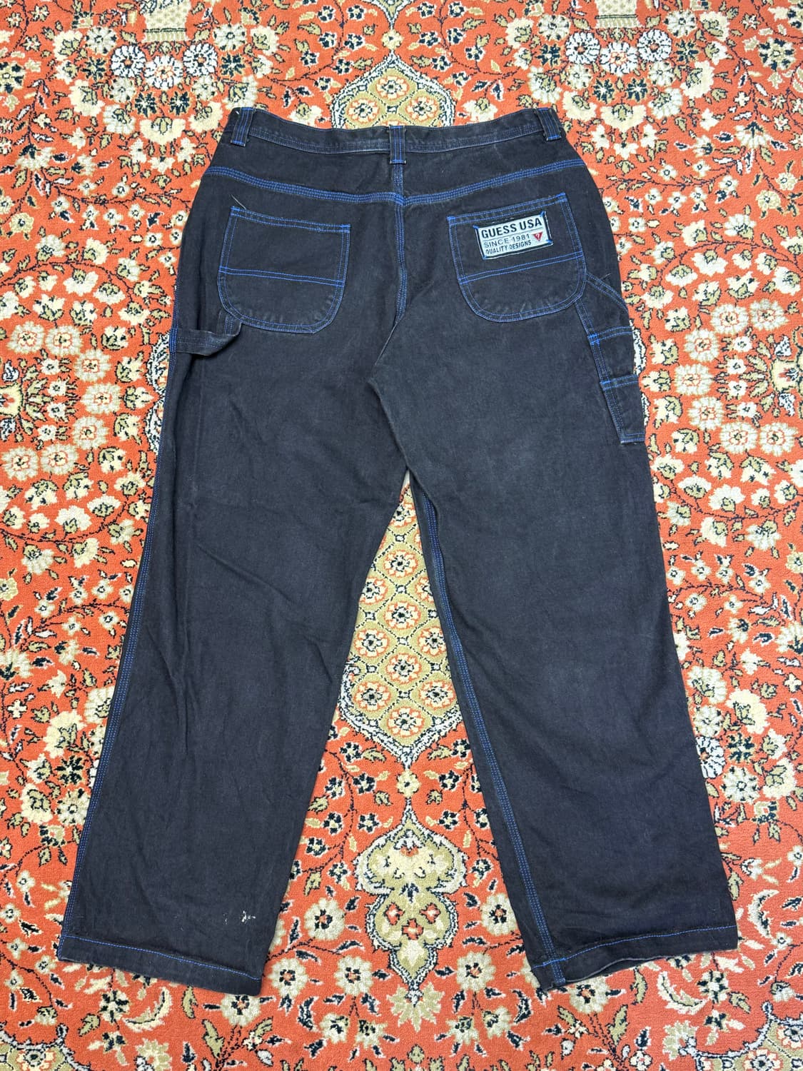 게스 USA 빈티지 싱글니 카펜터 팬츠 블랙 (35) 상품이미지2