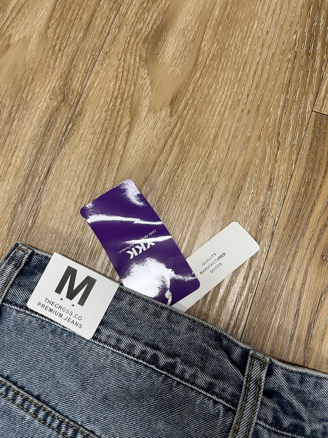 (새상품) The Cross 와이드 카고 청바지 30 상품이미지6