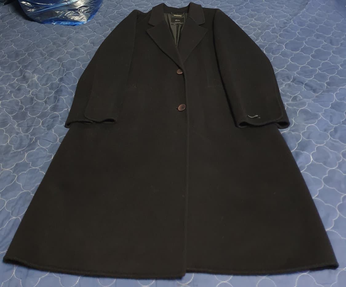 로엠 핸드메이드 캐시미어 블렌드 울 롱코트 블랙 (F) 상품이미지1