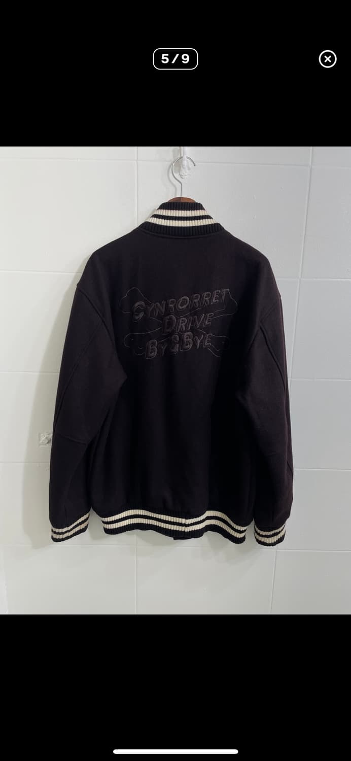 빈티지 딥브라운 바시티 자켓 상품이미지2