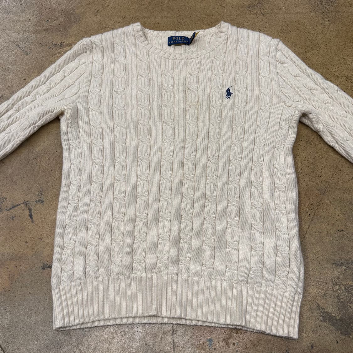 폴로 랄프로렌 화이트 크림 니트 상품이미지3