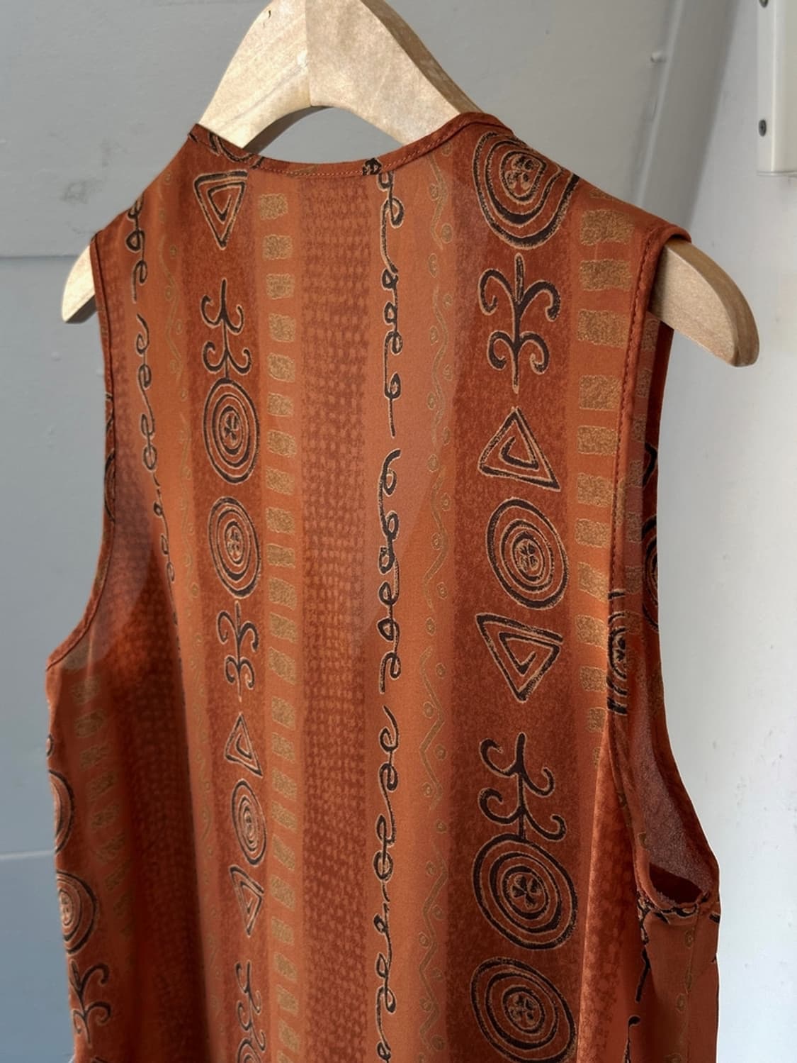 Vintage patterned 2way sheer sleeveless  상품이미지7