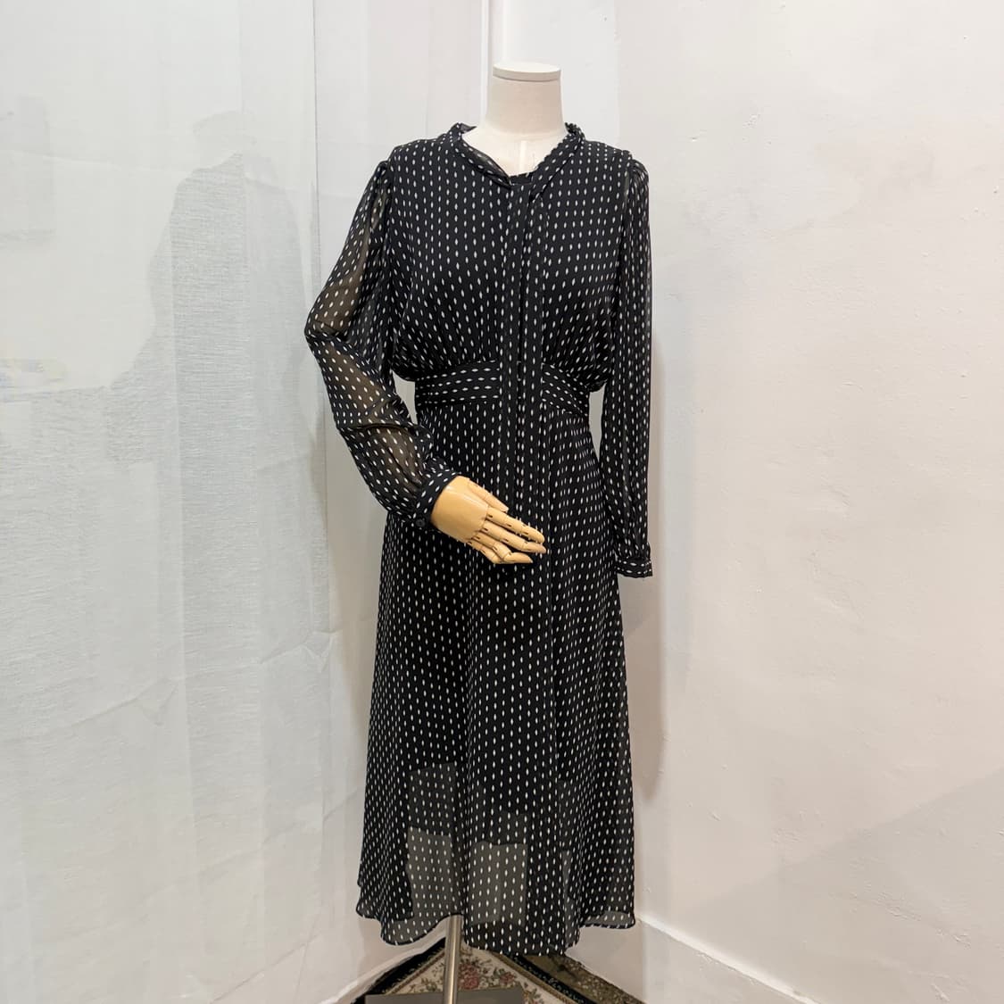 (L)베니토 블랙쉬폰롱원피스 하객원피스 3022 상품이미지1