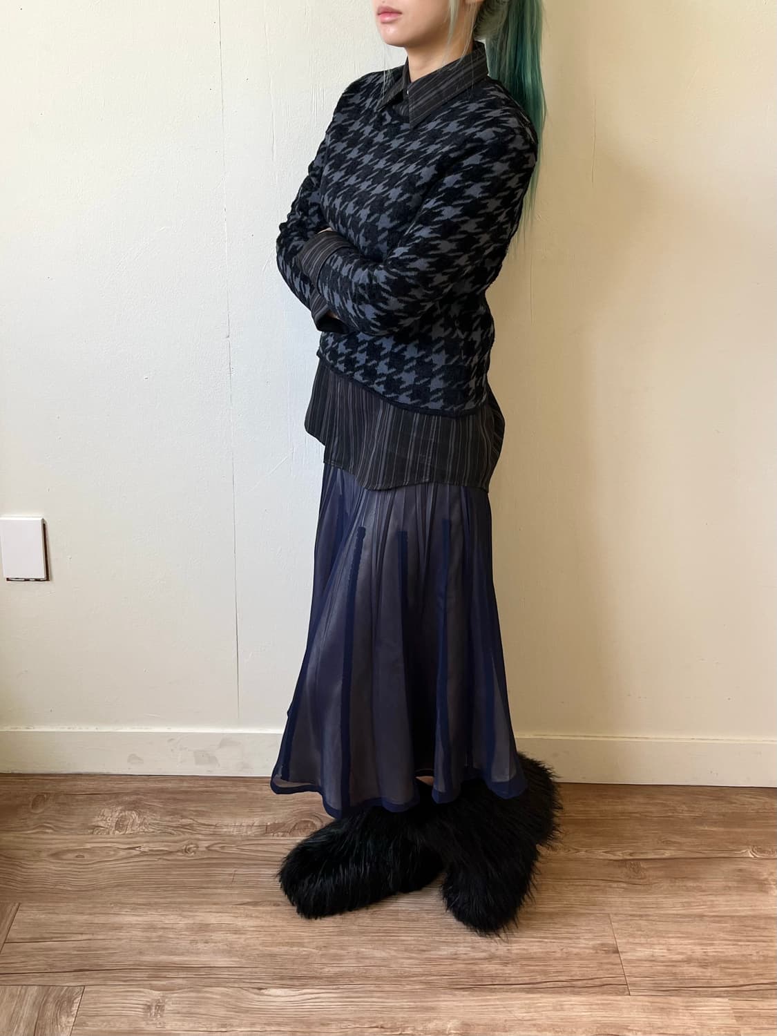 Lantana 레이스 네이비 스커트 상품이미지8