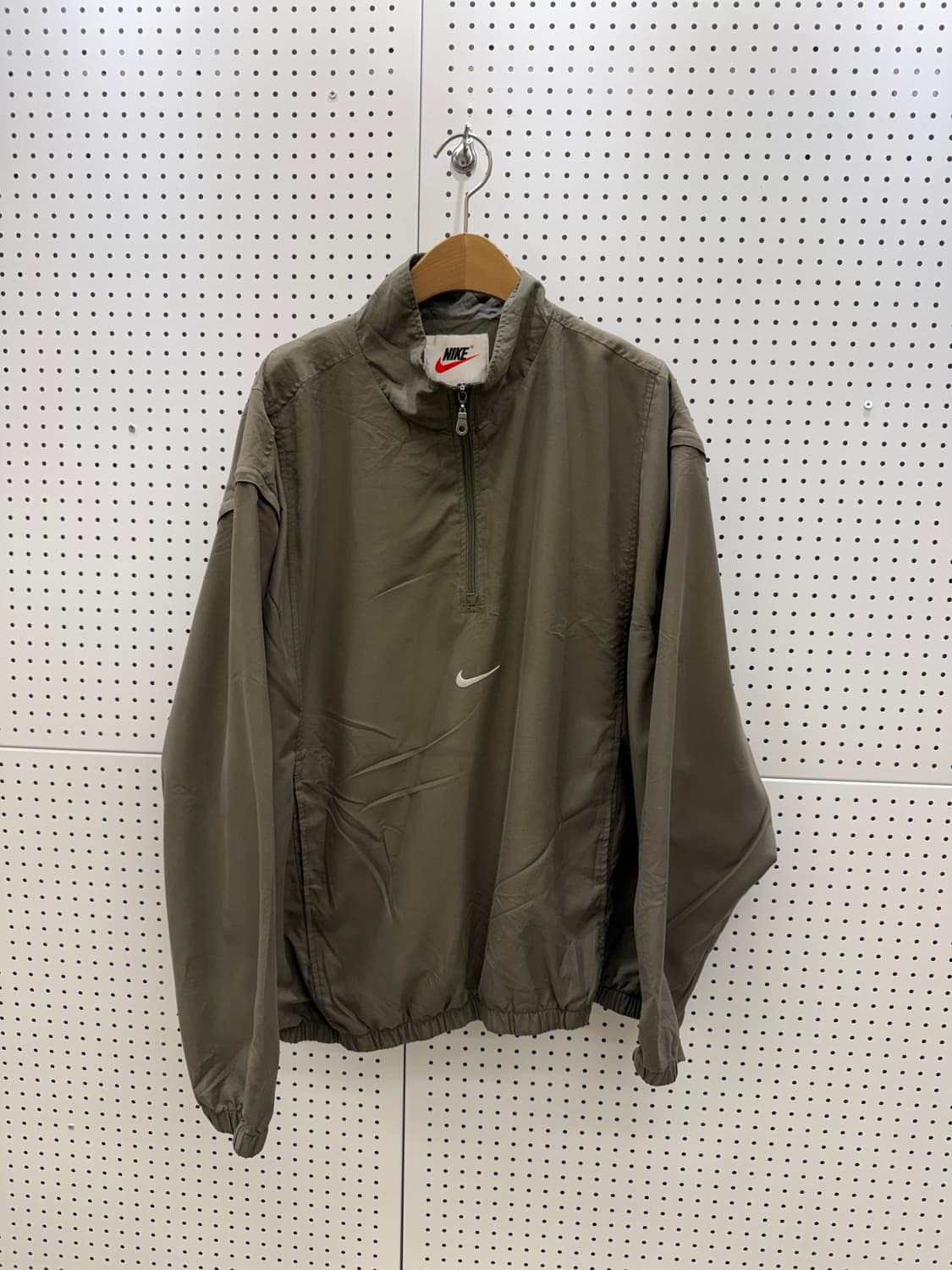 나이키 스우시 반집업 웜업 바람막이 카키 U1261 상품이미지2