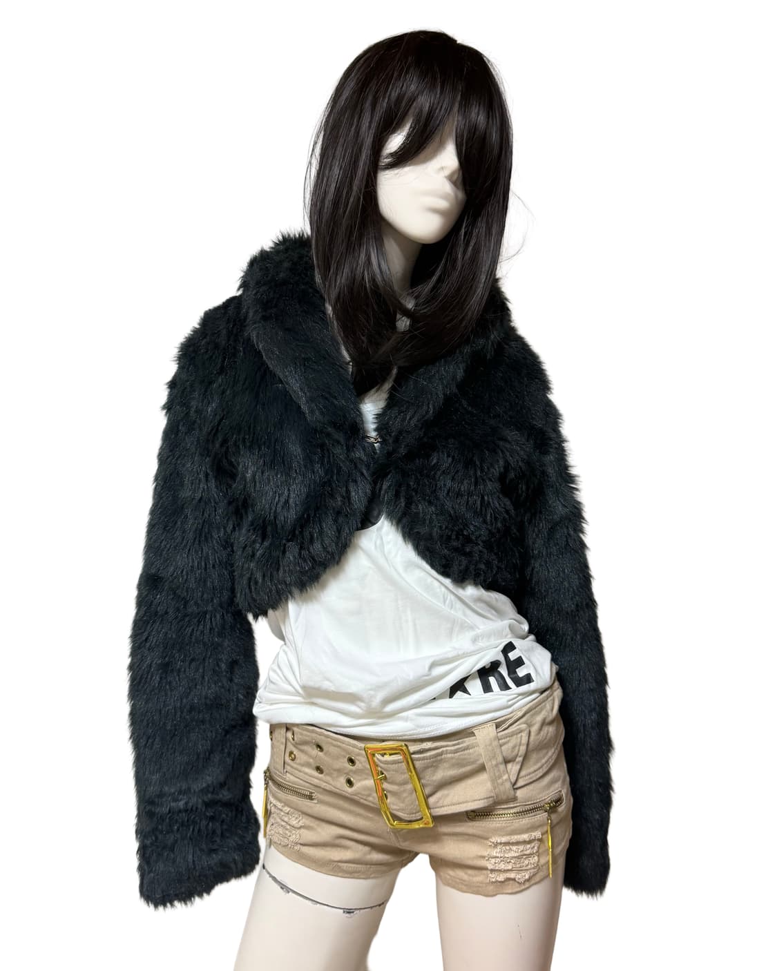Algonquinz 갸루펑크 페이크 퍼 숏 자켓 상품이미지2