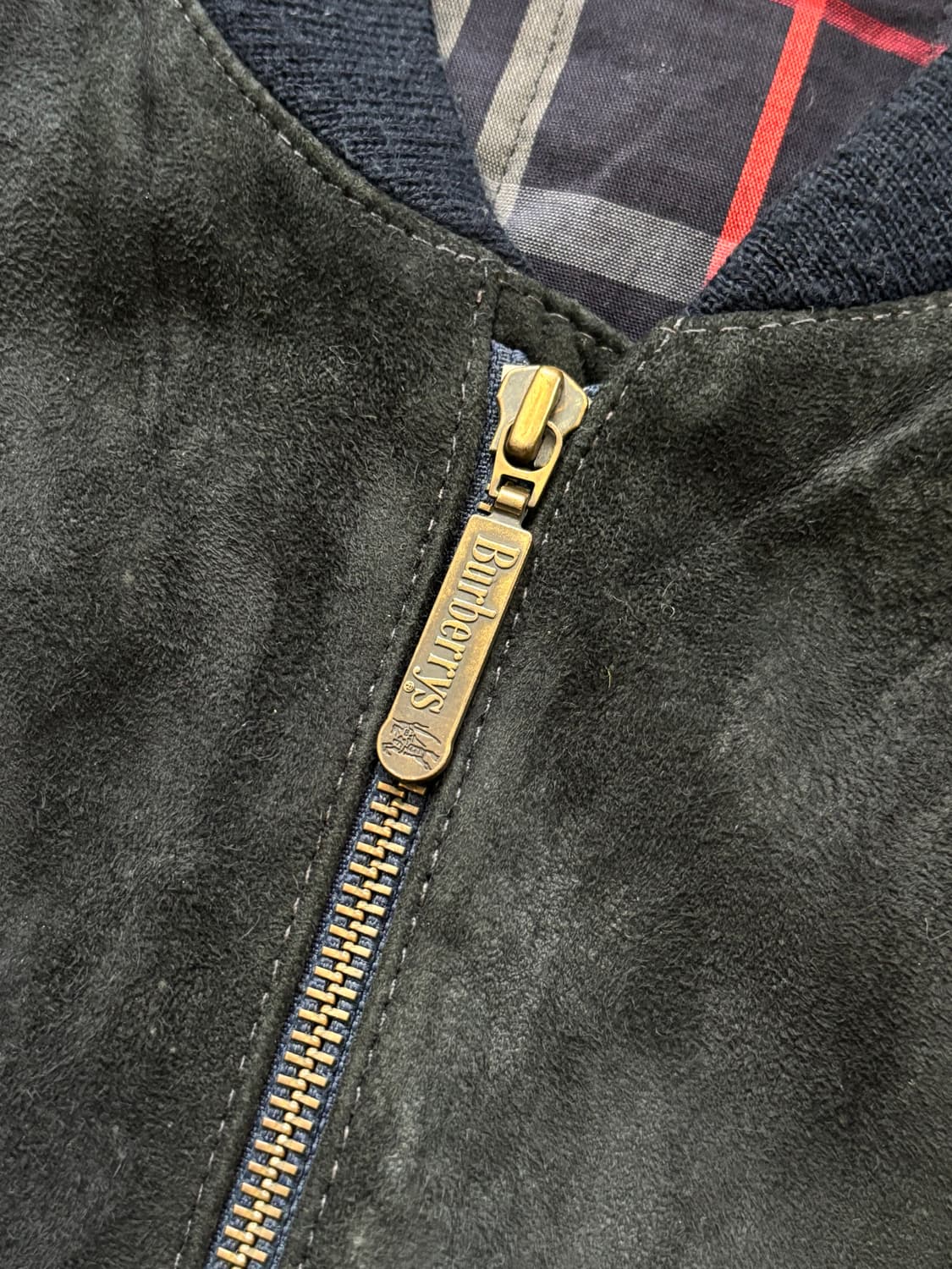 Burberry 버버리 딥네이비 스웨이드 봄버 자켓 상품이미지3