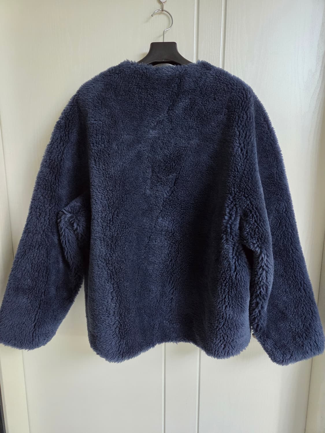 City Gee 양모100 % 네이비 뽀글이 자켓 상품이미지2