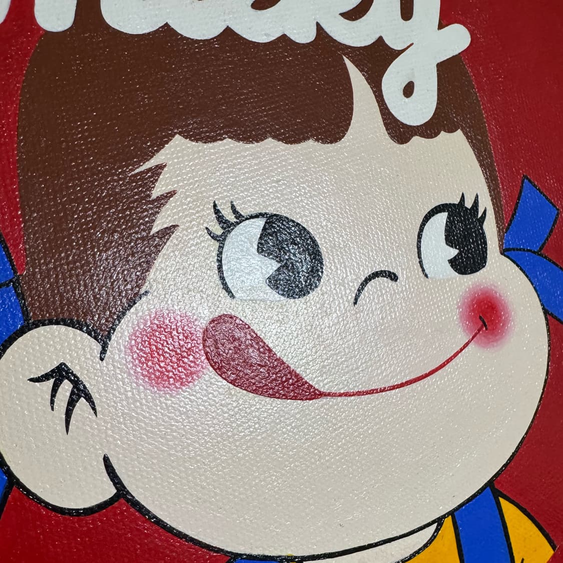 직접 그린 밀키 페코짱 캔버스 원형 액자 판넬 30cm 상품이미지3