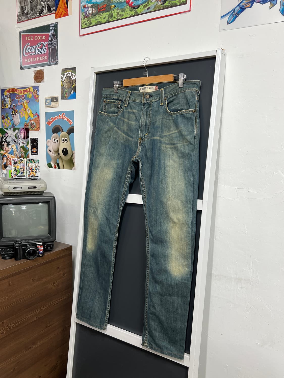 00s Levis 리바이스 527 로우 부츠컷 워싱 데님 팬츠 상품이미지8