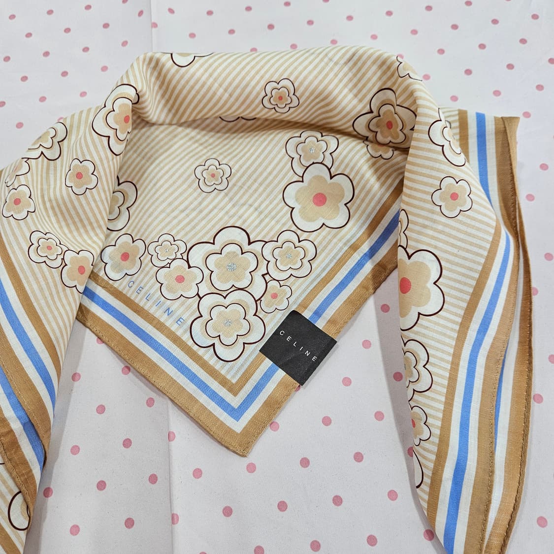 셀린느(CELINE) 플라워 스트라이프 손수건 상품이미지7