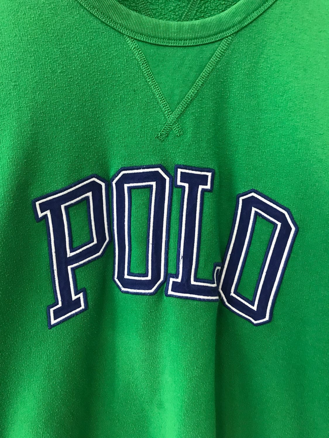 폴로 랄프로렌 QR 신형 스펠아웃 그린 맨투맨 상품이미지3