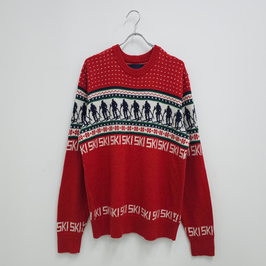 레드 노르딕 니트 상품이미지1