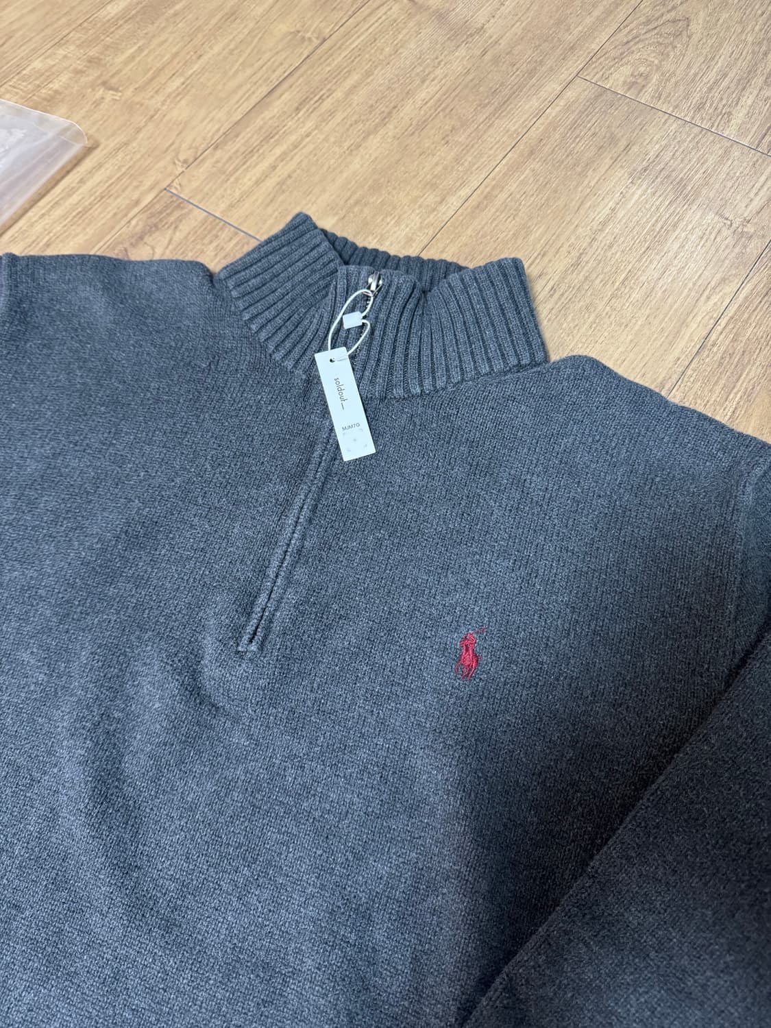 (XL) 폴로 랄프로렌 하프집업 니트 그레이 상품이미지2