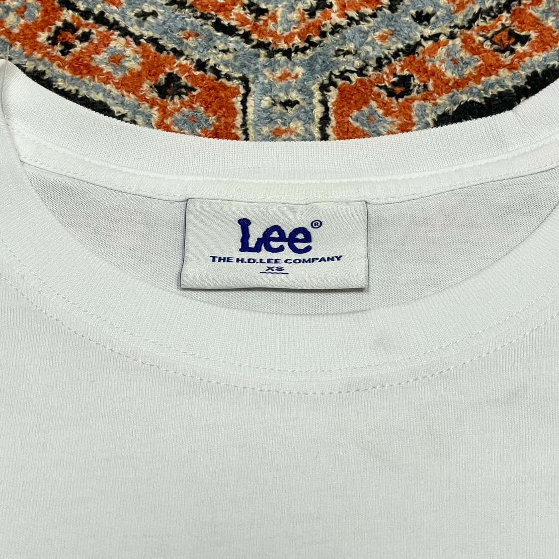 리 LEE 스펠로고 화이트 반팔티셔츠 여성XS 상품이미지3
