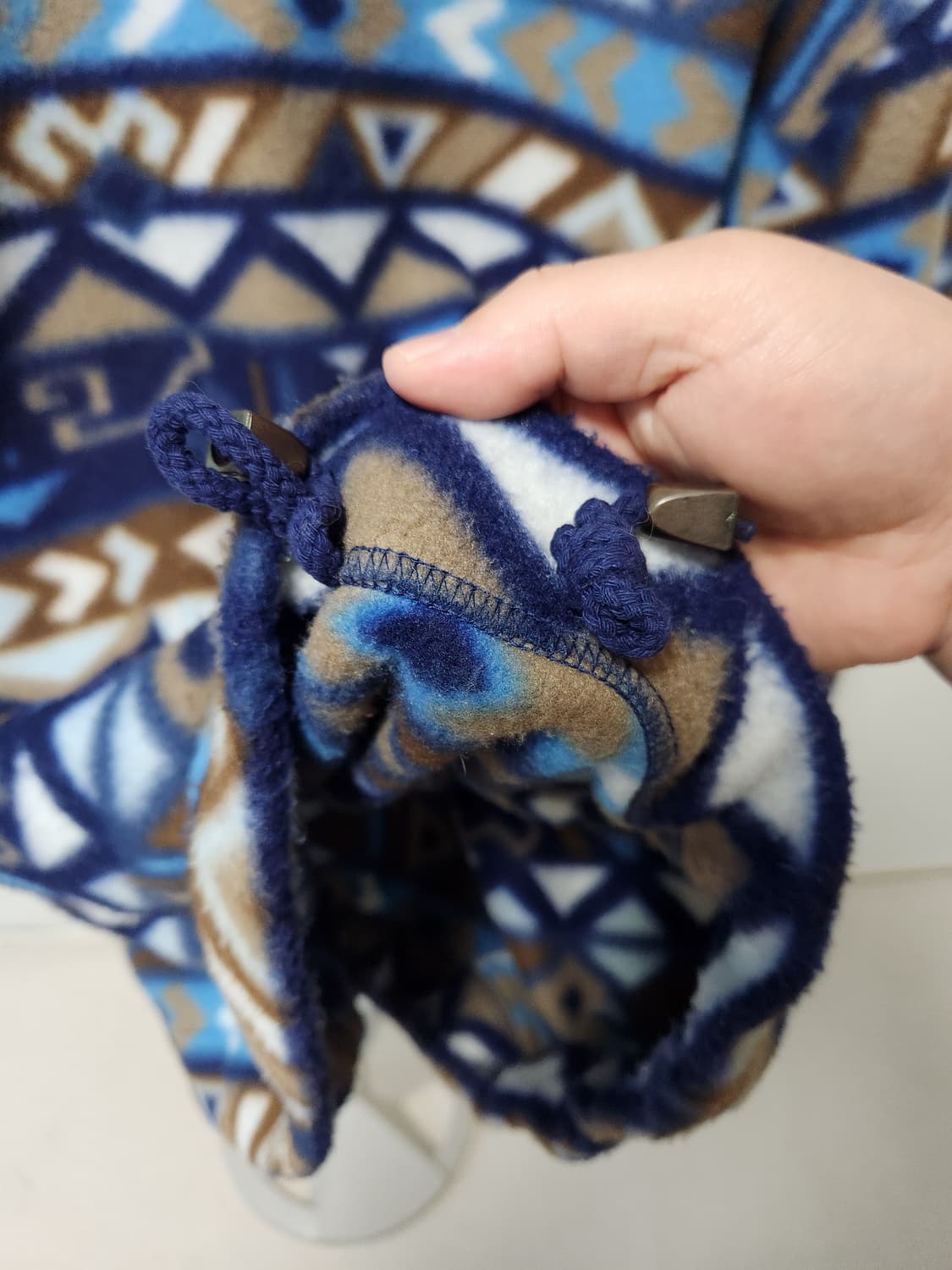 기하학 패턴 폴라플리스 풀오버 M 105-110 상품이미지7