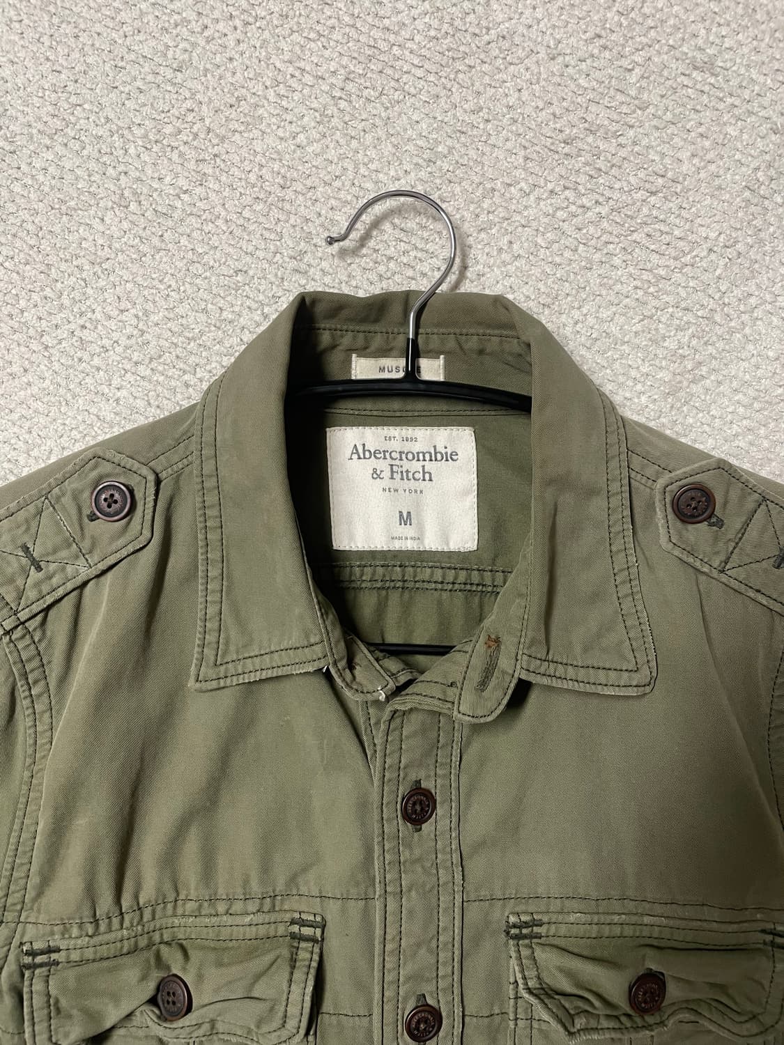 M) 아베크롬비 필드 셔츠 올리브 상품이미지3