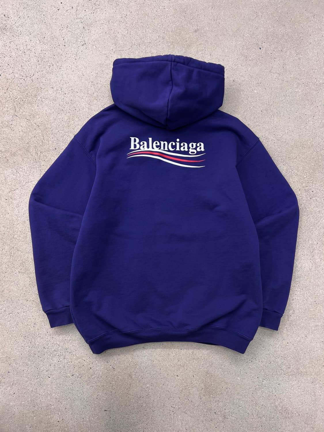 발렌시아가 웨이브로고 후드 티셔츠 상품이미지1