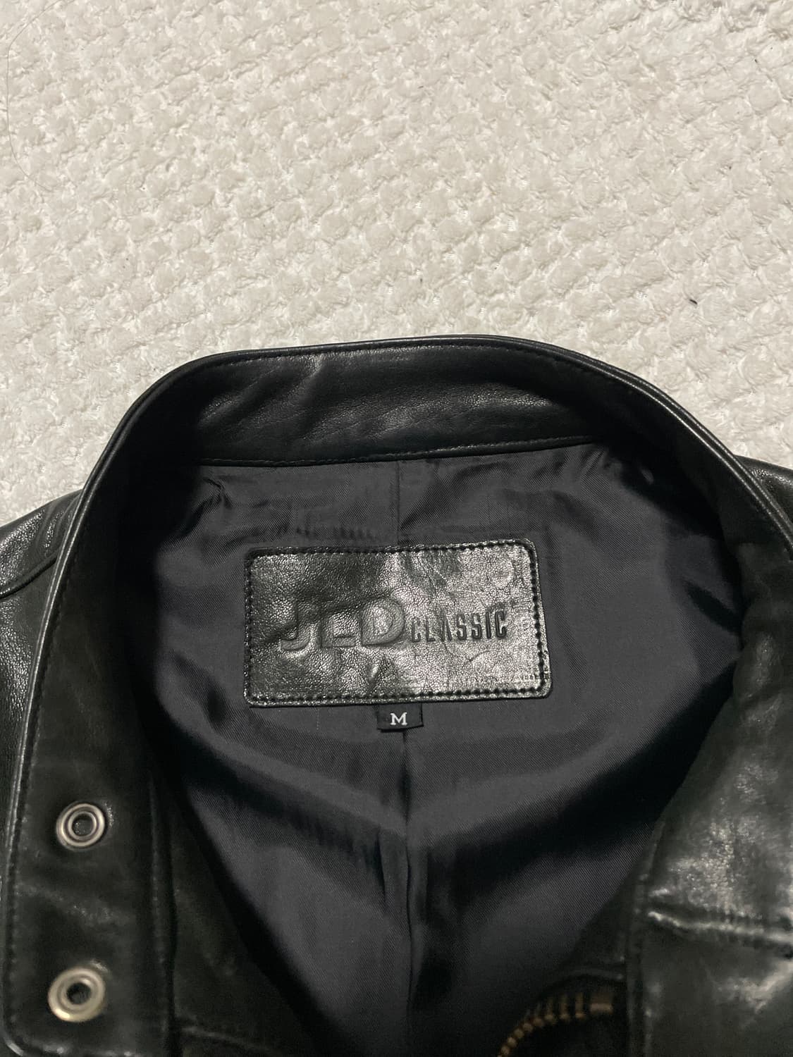 JLD 웨스턴 무드 2WAY 램스킨 양가죽 바이커 레더 자켓 다크 그린 상품이미지6