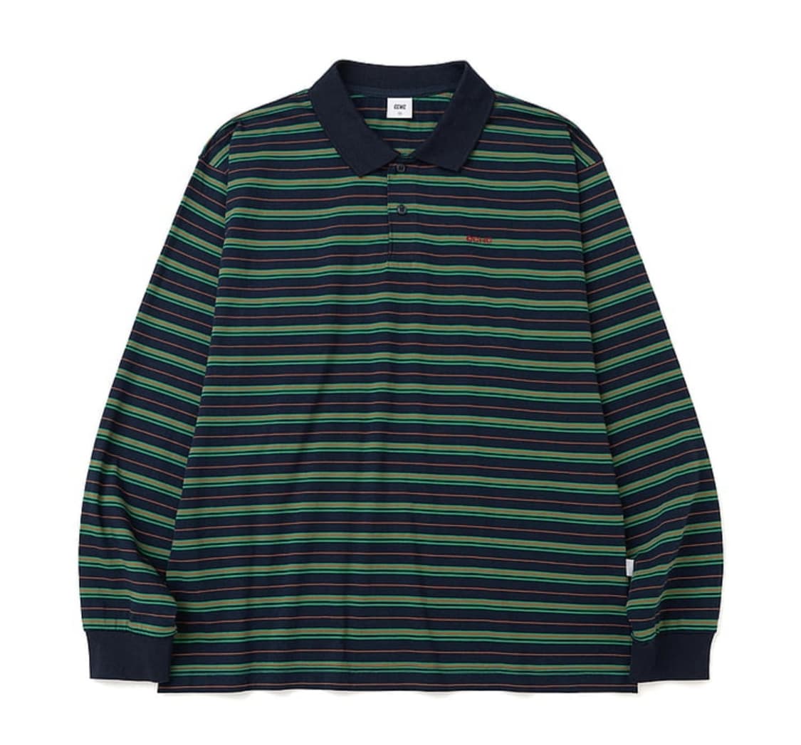 [m] ccwc 씨씨더블유씨 스트라이프 카라티셔츠 롱슬리브 상품이미지1