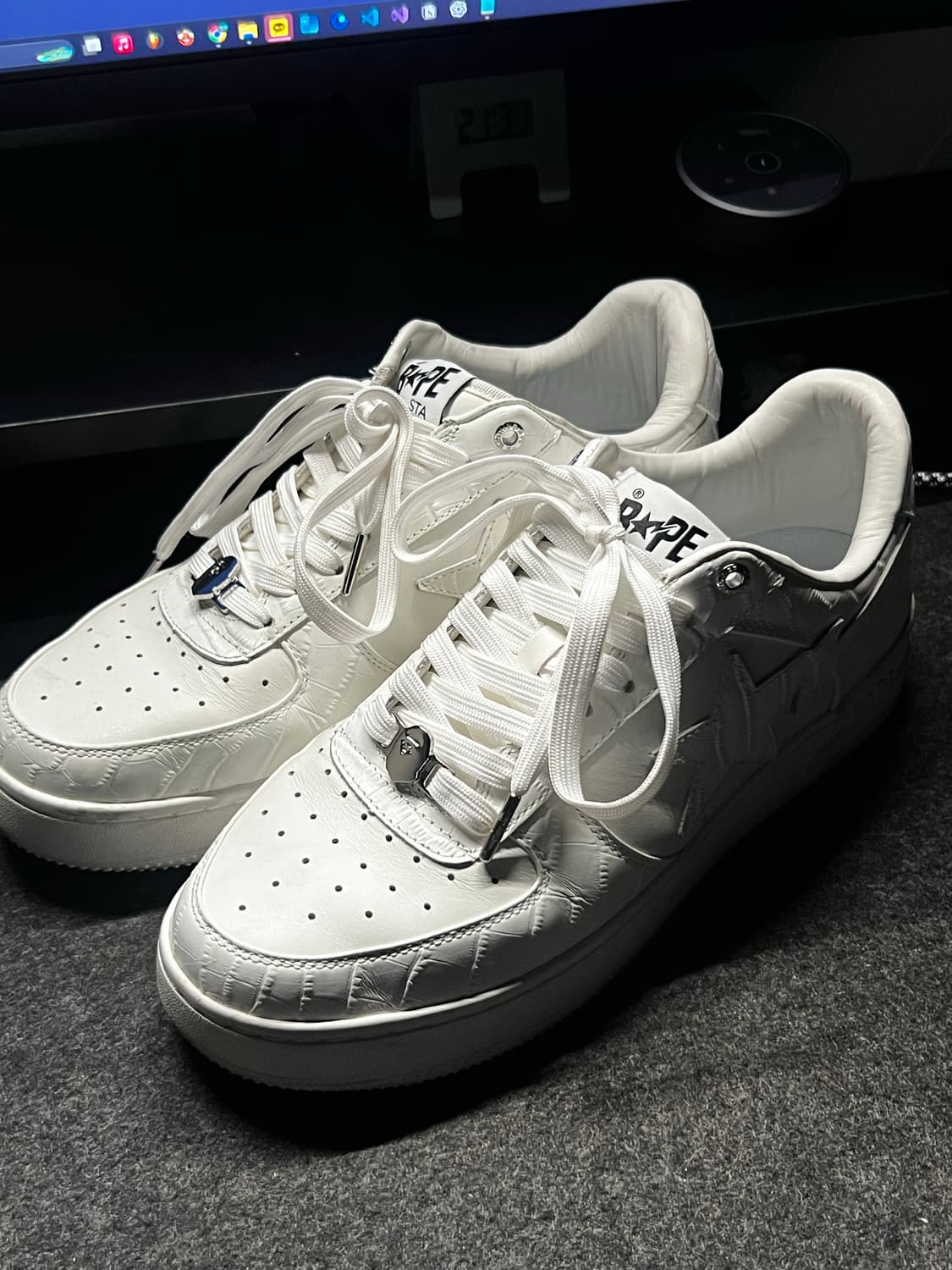 290) 베이프 스타 로우 트리플 화이트 상품이미지2