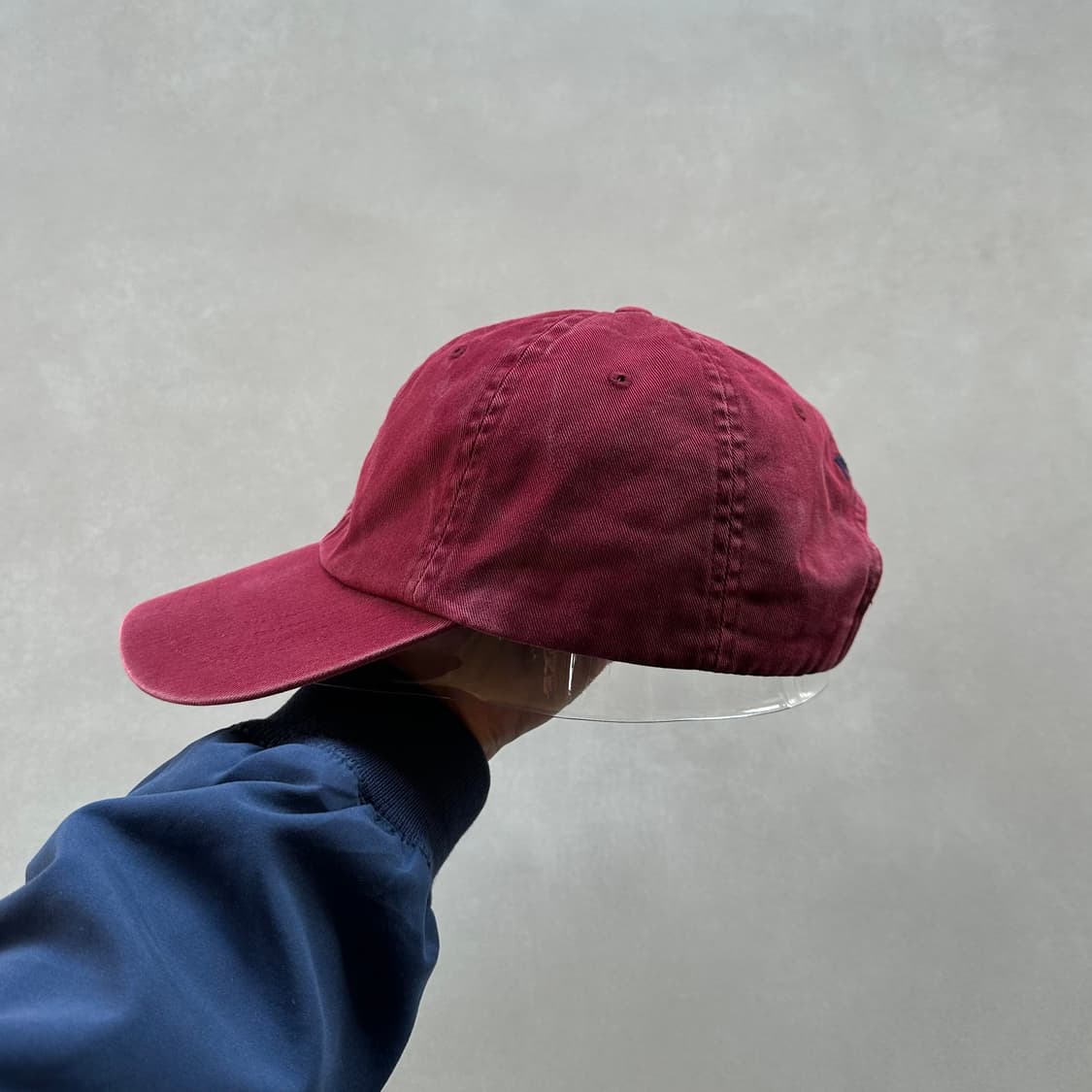 폴로 랄프로렌 코튼 치노 페이드 볼캡 모자 버건디 상품이미지6