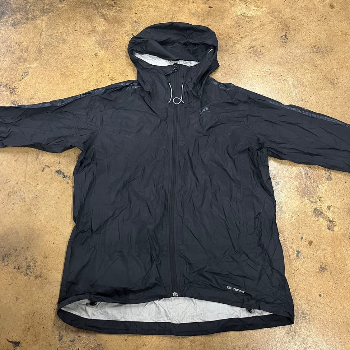 [정품/110] 아디다스 블랙 바람막이 후드 집업 b10 상품이미지3