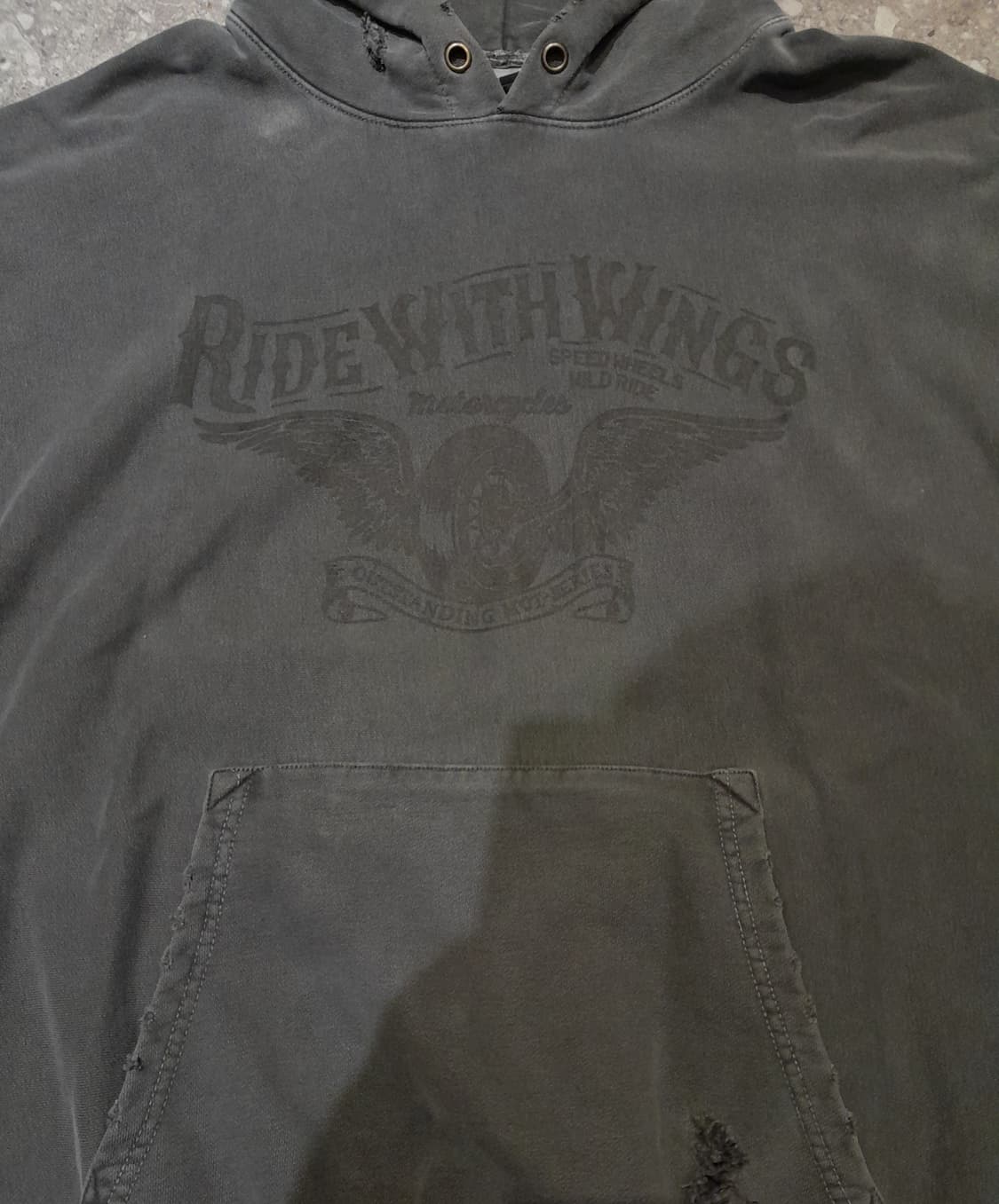 💥아웃스탠딩 피그먼트다잉 데미지 후드 (M)
 상품이미지6