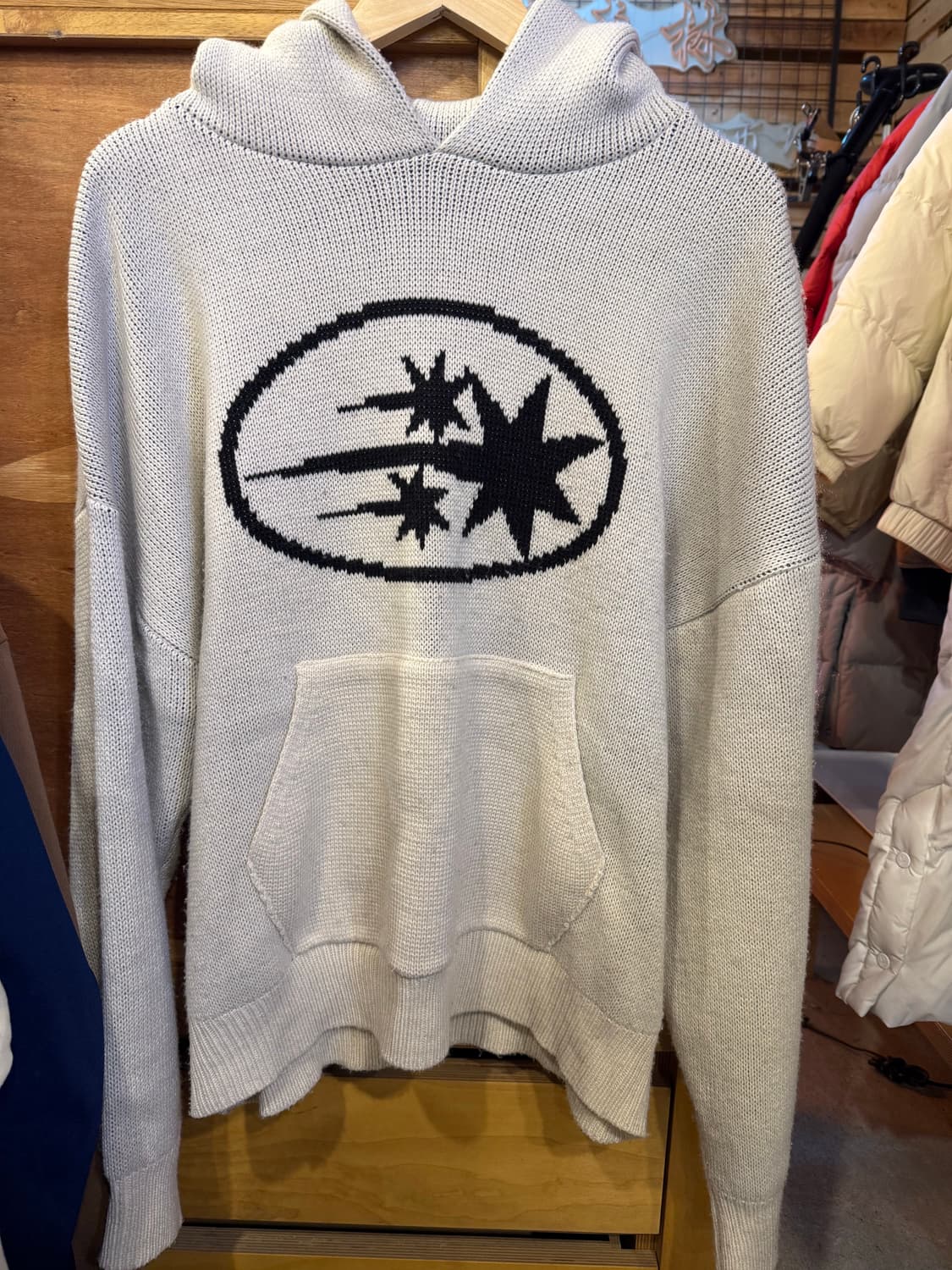 나이스고스트클럽 오트밀 후드 니트 상품이미지1