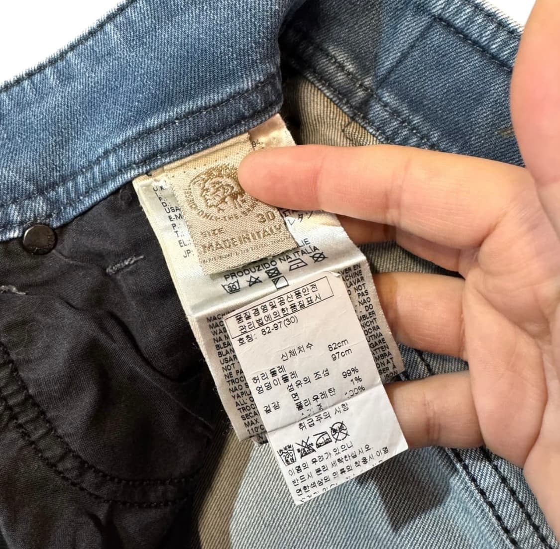 디젤 슬린커 슬림 스키니 진 made in ITALY (30) 상품이미지6